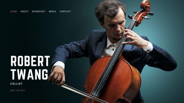 Musikerwebsite Cello Beispiel