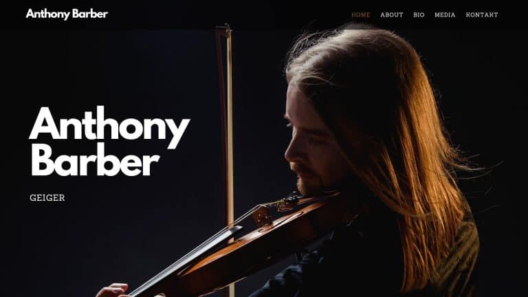 Musikerwebsite Geiger Beispiel